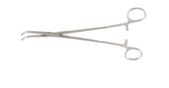 Miltex Hemostatic Forceps Miltex® Lahey 9 Inch Length OR Grade German Stainless Steel NonSterile Ratchet Lock Finger Ring Handle Curved Longitudinally Serrated Tips - M-667990-4307 - Each