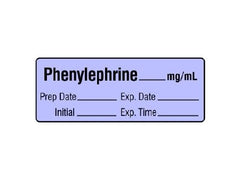 Shamrock Scientific Drug Label Shamrock Anesthesia Label Phenylephrine_mg/mL Violet 1/2 X 1 Inch - M-668011-4528 - Each