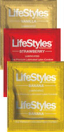Sxwell USA Condom Lifestyles® Assorted Flavors Lubricated One Size Fits Most 1,000 per Case