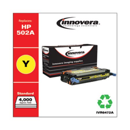 Innovera® Remanufactured Yellow Toner, Replacement for HP 502A (Q6472A), 4,000 Page-Yield