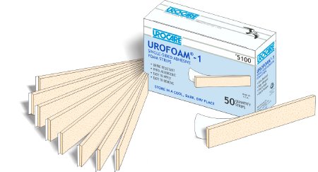 Urocare Products Adhesive Foam Strips Urofoam® 1 Sided, NonSterile, 0.09 X 1 X 5.75 Inch