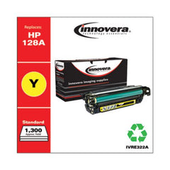 Innovera® Remanufactured Yellow Toner, Replacement for HP 128A (CE322A), 1,300 Page-Yield