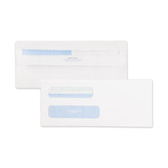 Quality Park™ Double Window Redi-Seal Security-Tinted Envelope, #8 5/8, Commercial Flap, Redi-Seal Closure, 3.63 x 8.63, White, 500/Box