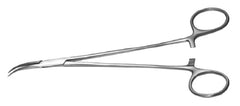 Miltex Hemostatic Forceps Padgett® Mosquito 4 Inch Length Surgical Grade Stainless Steel NonSterile Ratchet Lock Finger Ring Handle Curved - M-668205-1844 - Each