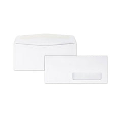 Quality Park™ Window Envelope, #10, Commercial Flap, Gummed Closure, 4.13 x 9.5, White, 500/Box