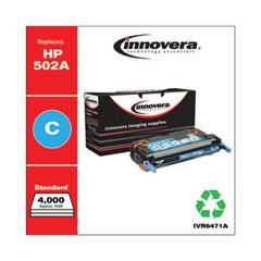 Innovera® Remanufactured Cyan Toner, Replacement for HP 502A (Q6471A), 4,000 Page-Yield