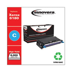 Innovera® Remanufactured Cyan High-Yield Toner, Replacement for Xerox 6180 (113R00723), 6,000 Page-Yield