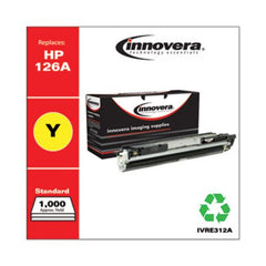 Innovera® Remanufactured Yellow Toner, Replacement for HP 126A (CE312A), 1,000 Page-Yield