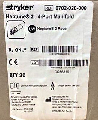 Stryker 4 Port Manifold Neptune® 2 - M-668436-1270 - Pack of 20
