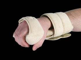 Alimed Hand Splint AliMed® Ultimate Grip Aluminum / Foam / Terry Cloth Left Hand Tan One Size Fits Most