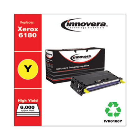 Innovera® Remanufactured Yellow High-Yield Toner, Replacement for Xerox 6180 (113R00725), 6,000 Page-Yield