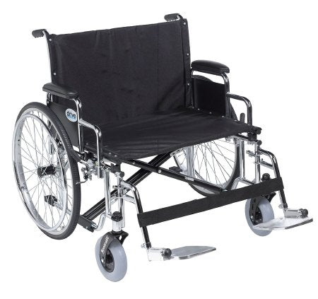 Drive Medical Bariatric Wheelchair drive™ Sentra EC Desk Length Arm Removable Padded Arm Style Black Upholstery 26 Inch Seat Width 700 lbs. Weight Capacity