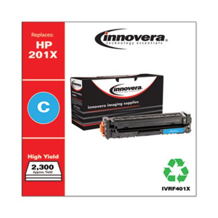 Innovera® Remanufactured Cyan High-Yield Toner, Replacement for HP 201X (CF401X), 2,300 Page-Yield