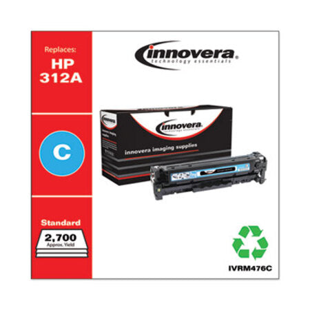 Innovera® Remanufactured Cyan Toner, Replacement for HP 312A (CF381A), 2,700 Page-Yield