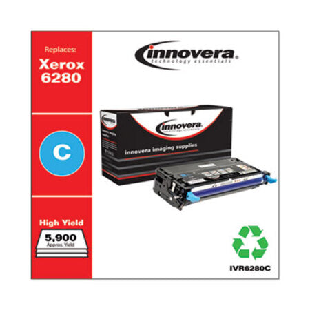 Innovera® Remanufactured Cyan High-Yield Toner, Replacement for Xerox 106R01392, 5,900 Page-Yield