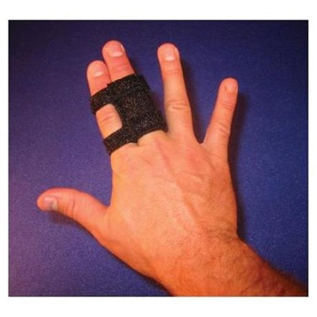 Brownmed Finger Splint DigiWrap™ Size 1 Hook and Loop Strap Closure Black