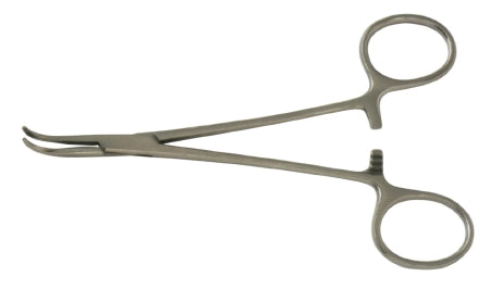 BR Surgical Hemostatic Forceps BR Surgical Baby Mixter 5-1/2 Inch Length Surgical Grade Stainless Steel NonSterile Ratchet Lock Finger Ring Handle Curved Blunt - M-669277-2505 - Each