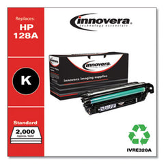 Innovera® Remanufactured Black Toner, Replacement for HP 128A (CE320A), 2,000 Page-Yield