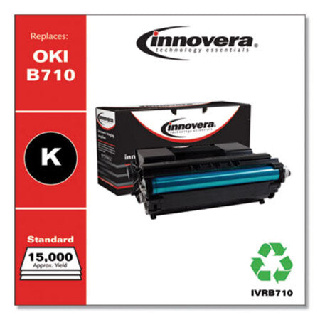 Innovera® Remanufactured Black Toner, Replacement for Oki B710 (52123601), 15,000 Page-Yield