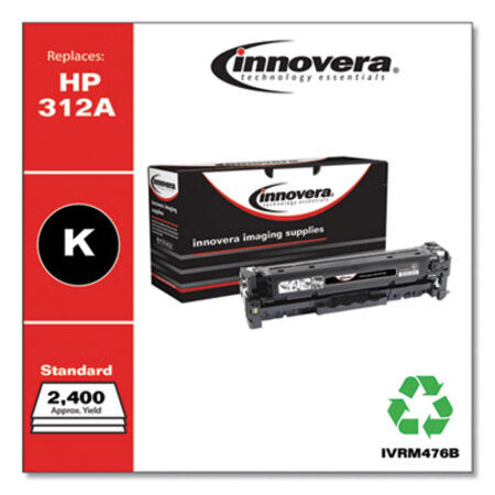 Innovera® Remanufactured Black Toner, Replacement for HP 312A (CF380A), 2,400 Page-Yield