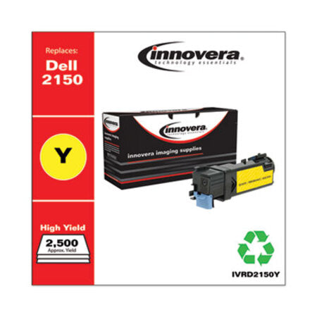 Innovera® Remanufactured Yellow High-Yield Toner, Replacement for Dell 2150 (331-0718), 2,500 Page-Yield