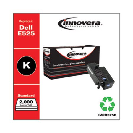 Innovera® Remanufactured Black Toner, Replacement for Dell E525 (593-BBJX), 2,000 Page-Yield