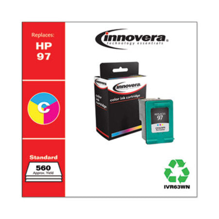 Innovera® Remanufactured Tri-Color High-Yield Ink, Replacement for HP 97 (C9363WN), 560 Page-Yield