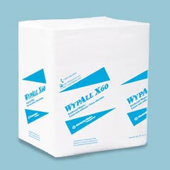 Lagasse Task Wipe WypAll® X60 Light Duty White NonSterile Cellulose / Polypropylene 12-1/2 X 13 Inch Limited Reuse - M-669929-3881 - Case of 12