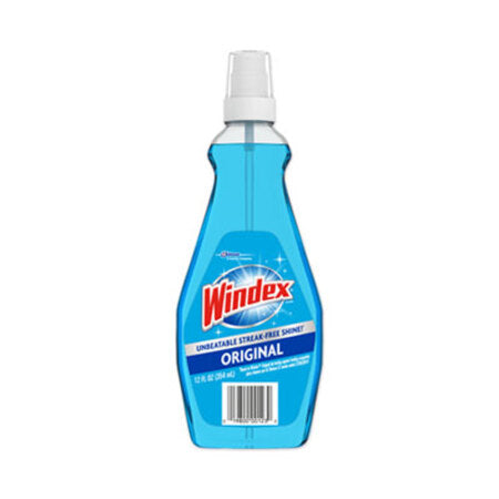 Windex® RTU Ammonia-D Glass Cleaner, Neutral, 12 oz Pump Bottle, 12/Carton