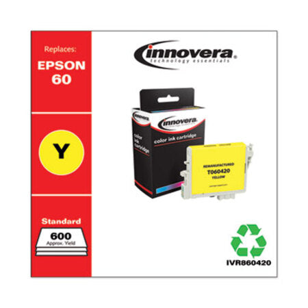 Innovera® Remanufactured Yellow Ink, Replacement for Epson 60 (T060420), 600 Page-Yield