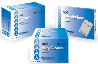 Dynarex Lap Bib Slipover Disposable Poly / Tissue