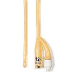 Dynarex Foley Catheter 2-Way Standard Tip 5 cc Balloon 12 Fr. Silicone Coated Latex