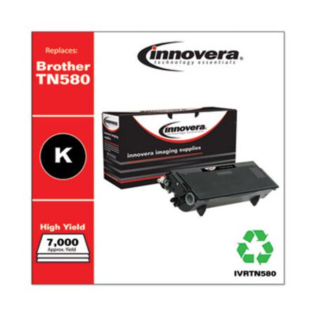 Innovera® Remanufactured Black High-Yield Toner, Replacement for Brother TN580, 7,000 Page-Yield