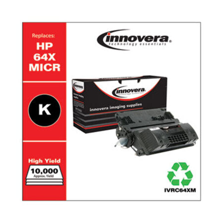 Innovera® Remanufactured Black High-Yield MICR Toner, Replacement for HP 64XM (CC364XM), 24,000 Page-Yield