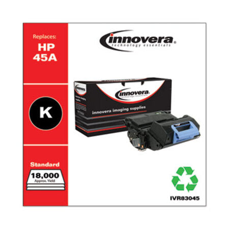 Innovera® Remanufactured Black Toner, Replacement for HP 45A (Q5945A), 18,000 Page-Yield