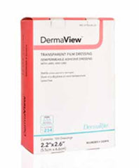 DermaRite Industries Transparent Film Dressing DermaView™ Rectangle 4 X 5 Inch 2 Tab Delivery With Label Sterile