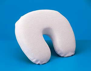 Hermell Products Crescent Neck Pillow White Reusable