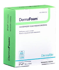 DermaRite Industries Foam Dressing DermaFoam® 2 X 2 Inch Square Non-Adhesive without Border Sterile