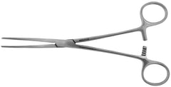 BR Surgical Hemostatic Forceps BR Surgical Rochester-Pean 8 Inch Length Surgical Grade Stainless Steel NonSterile Ratchet Lock Finger Ring Handle Straight Serrated Tips - M-671261-2365 - Each