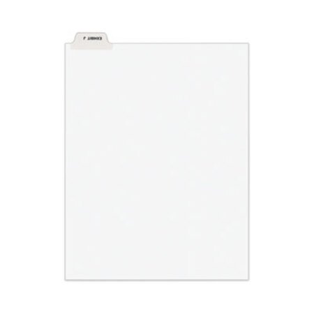 Avery® Avery-Style Preprinted Legal Bottom Tab Divider, Exhibit J, Letter, White, 25/PK