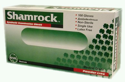 Shamrock Marketing Exam Glove 20000 Series Large NonSterile Vinyl Standard Cuff Length Smooth Clear Not Chemo Approved - M-671422-4460 - Case of 10