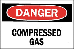 Fisher Scientific Door Sign Caution Brady™ Danger Compressed Gas - M-671457-2744 - Each