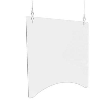 Deflecto® Hanging Barrier, 23.75" x 23.75", Acrylic, Clear, 2/Carton