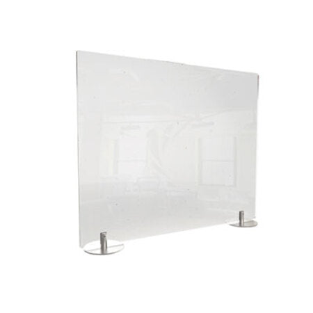 Ghent Desktop Free Standing Acrylic Protection Screen, 29 x 5 x 24, Clear