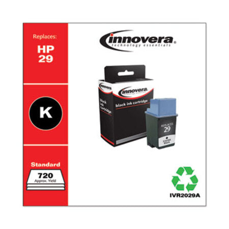 Innovera® Remanufactured Black Ink, Replacement for HP 29 (51629A), 720 Page-Yield