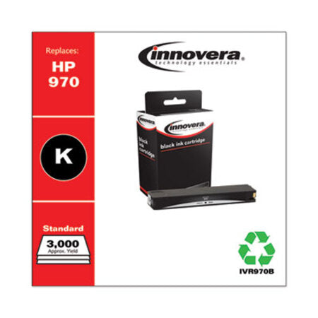 Innovera® Remanufactured Black Ink, Replacement for HP 970 (CN621AM), 3,000 Page-Yield