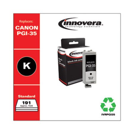 Innovera® Remanufactured Black Ink, Replacement for Canon PGI-35 (1509B002), 191 Page-Yield