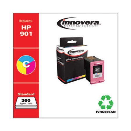 Innovera® Remanufactured Tri-Color Ink, Replacement for HP 901 (CC656AN), 360 Page-Yield