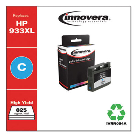 Innovera® Remanufactured Cyan High-Yield Ink, Replacement for HP 933XL (CN054A), 825 Page-Yield