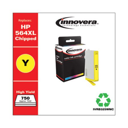 Innovera® Remanufactured Yellow High-Yield Ink, Replacement for HP 564XL (CB325WN), 750 Page-Yield